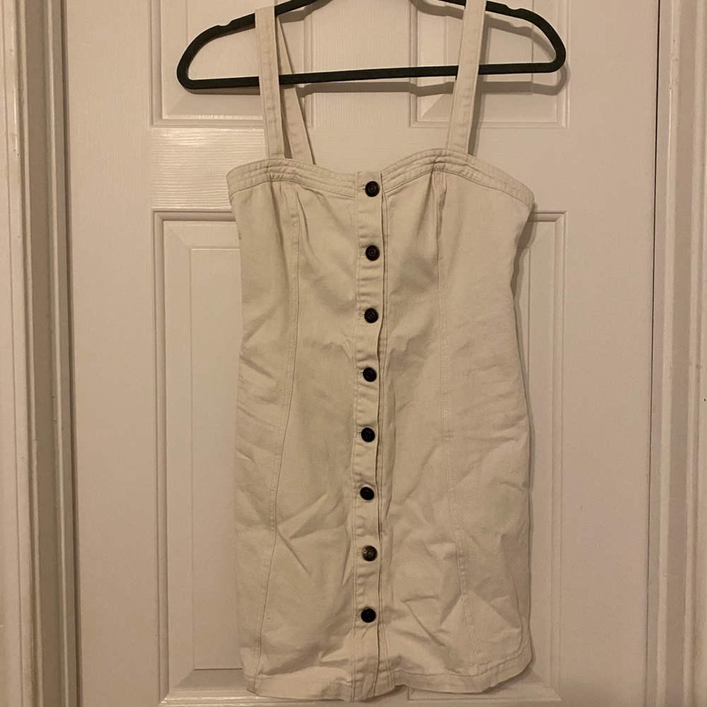 denim overall dress